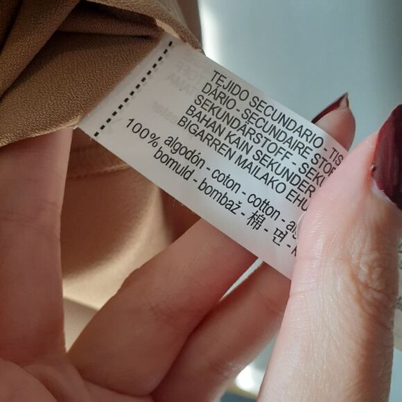 NWT Zara Cotton Blend Colourblock Midi Dress - Picture 9 of 15